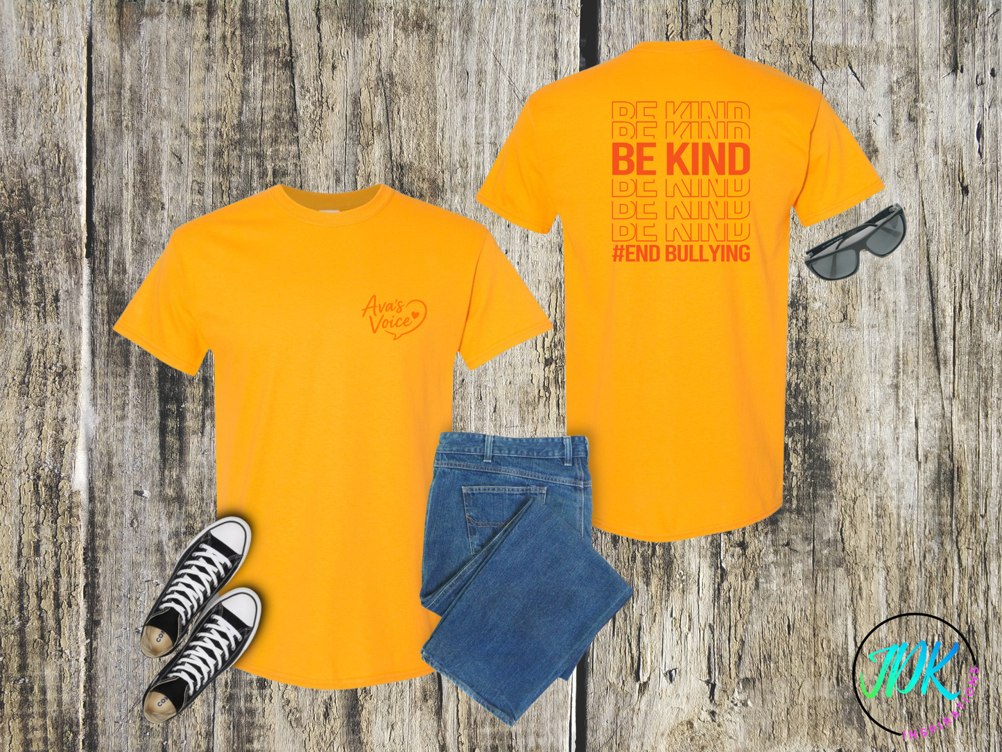 Be Kind Repeat Tee 🖤🧡