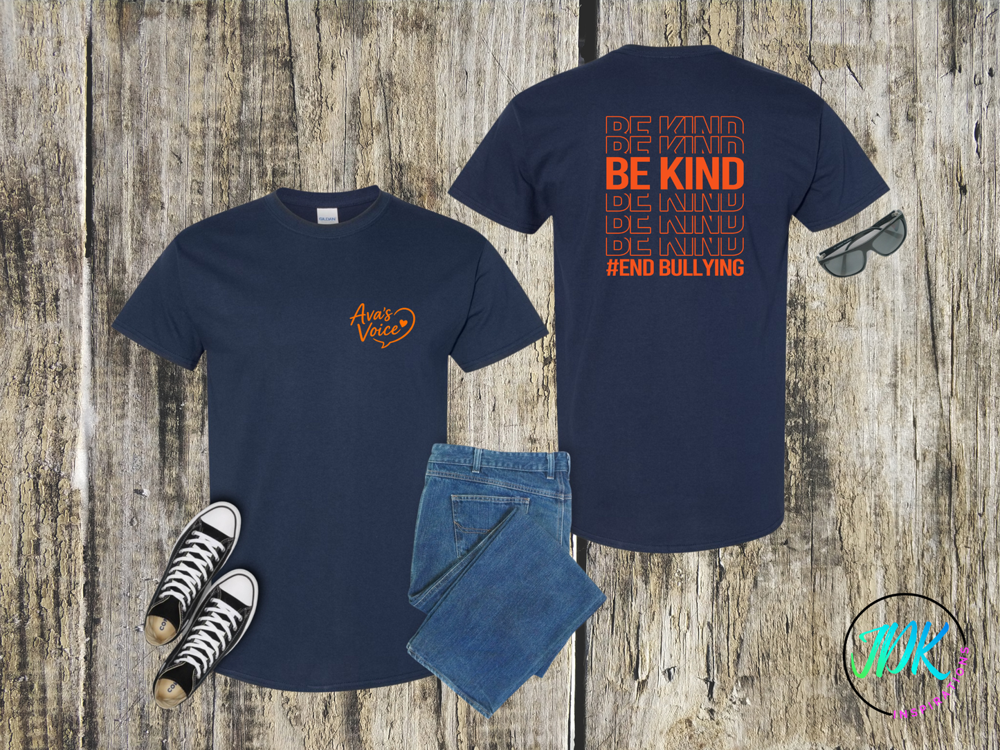 Be Kind Repeat Tee 🖤🧡