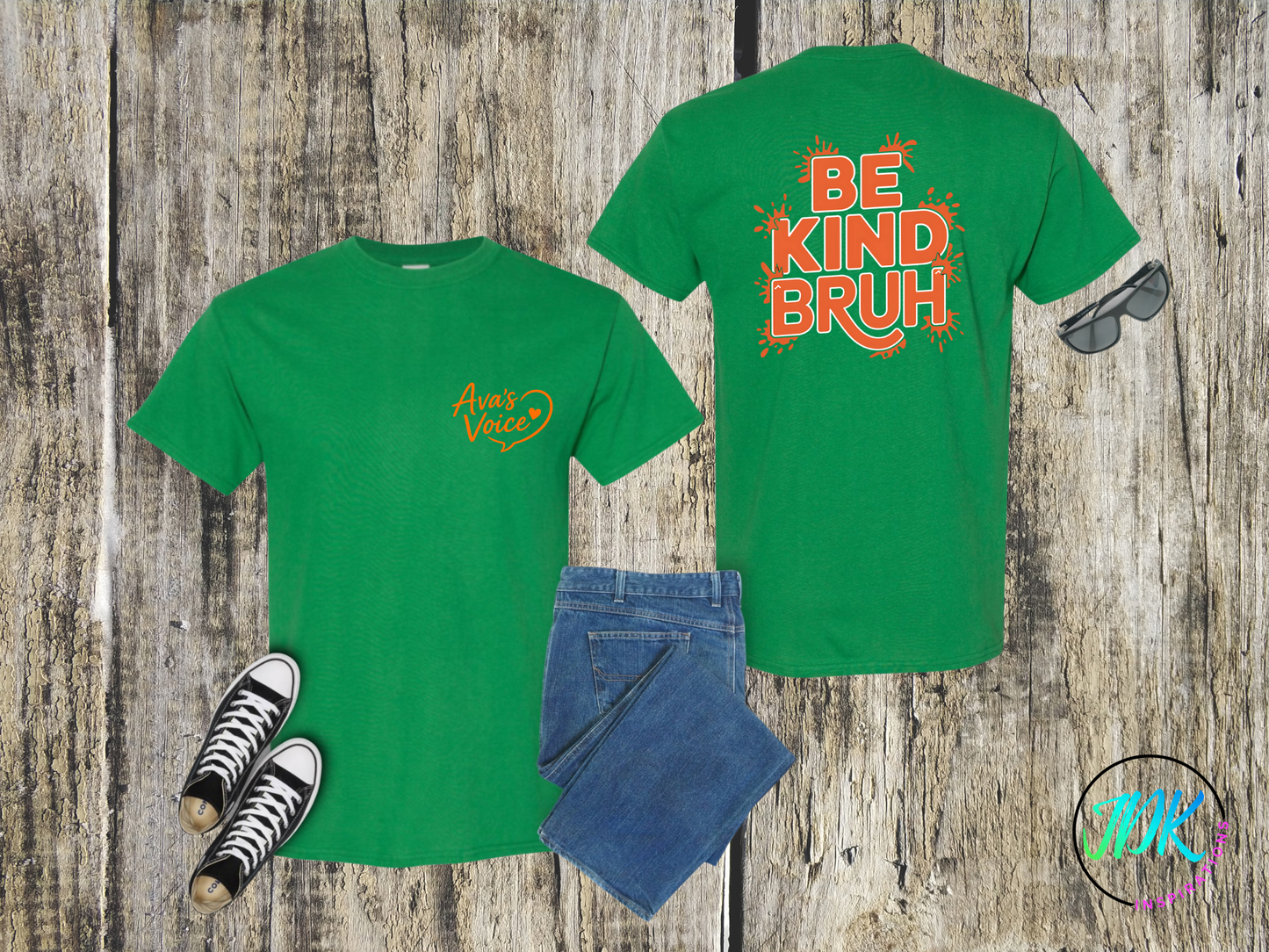 Be Kind Bruh Statement Tee 🖤🧡