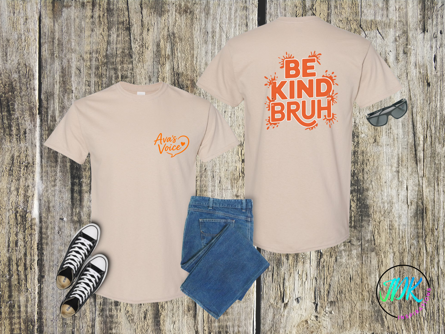 Be Kind Bruh Statement Tee 🖤🧡