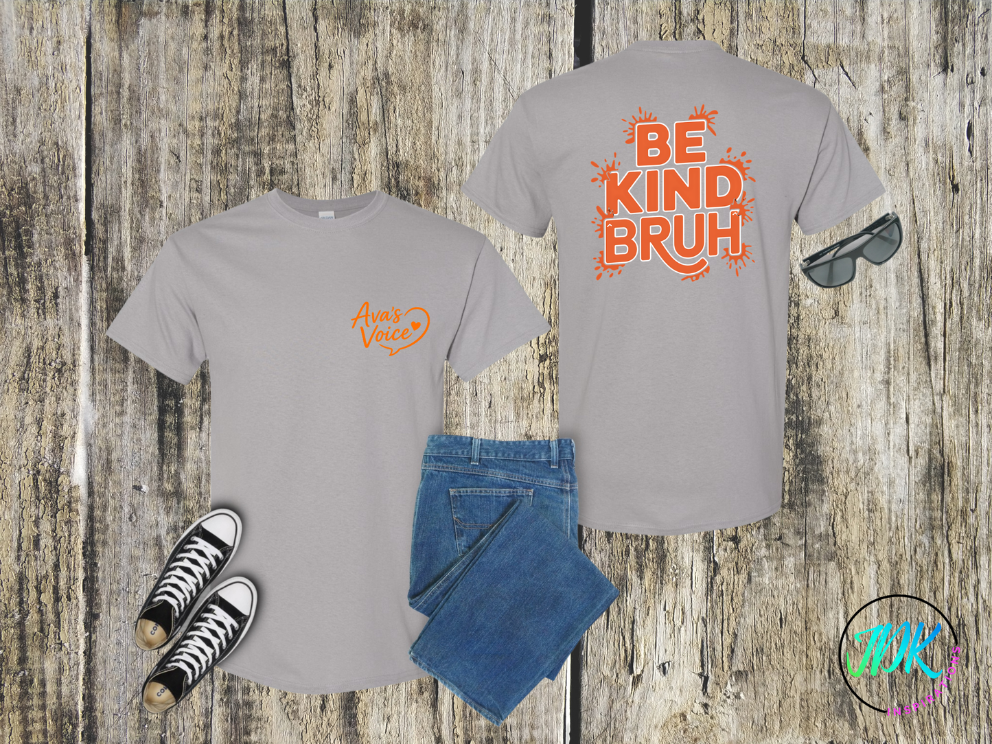 Be Kind Bruh Statement Tee 🖤🧡