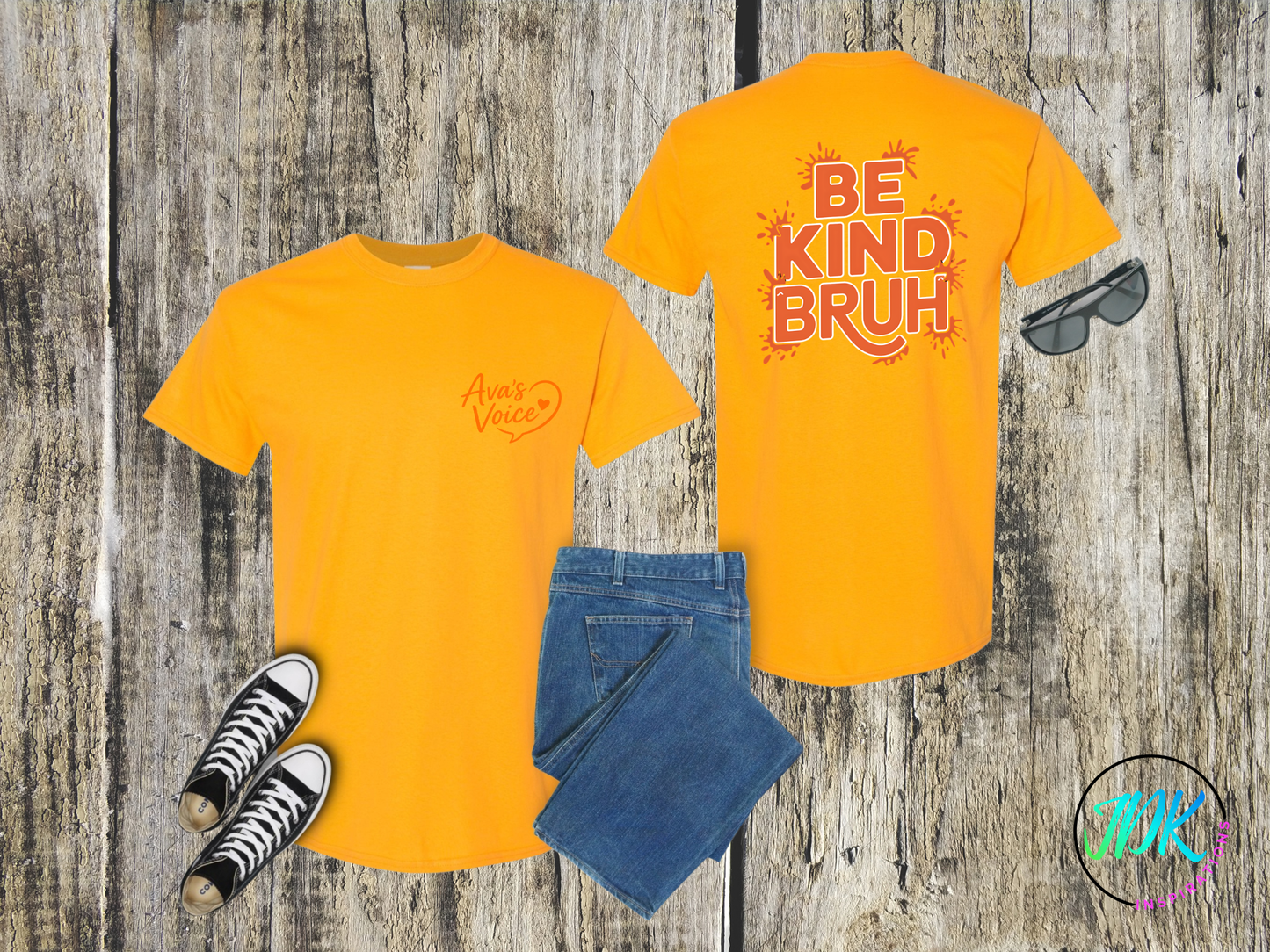 Be Kind Bruh Statement Tee 🖤🧡