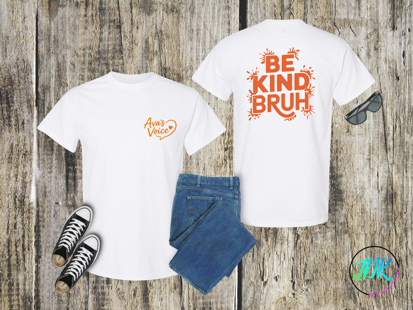 Be Kind Bruh Statement Tee 🖤🧡