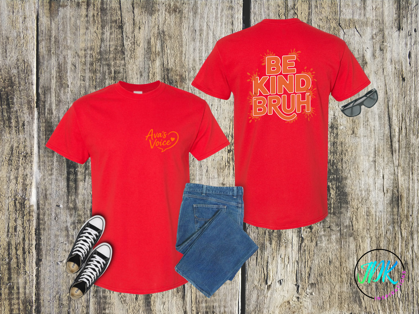 Be Kind Bruh Statement Tee 🖤🧡