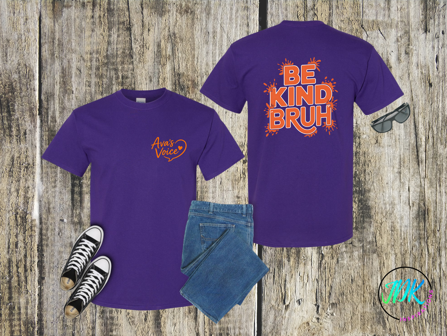 Be Kind Bruh Statement Tee 🖤🧡