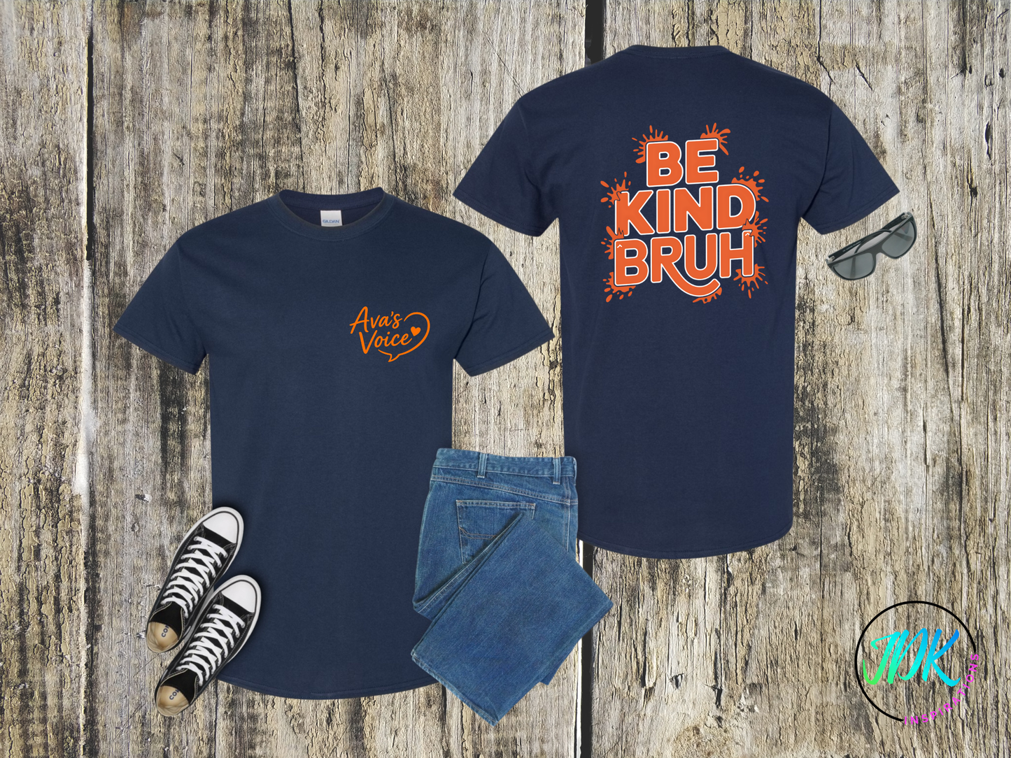 Be Kind Bruh Statement Tee 🖤🧡