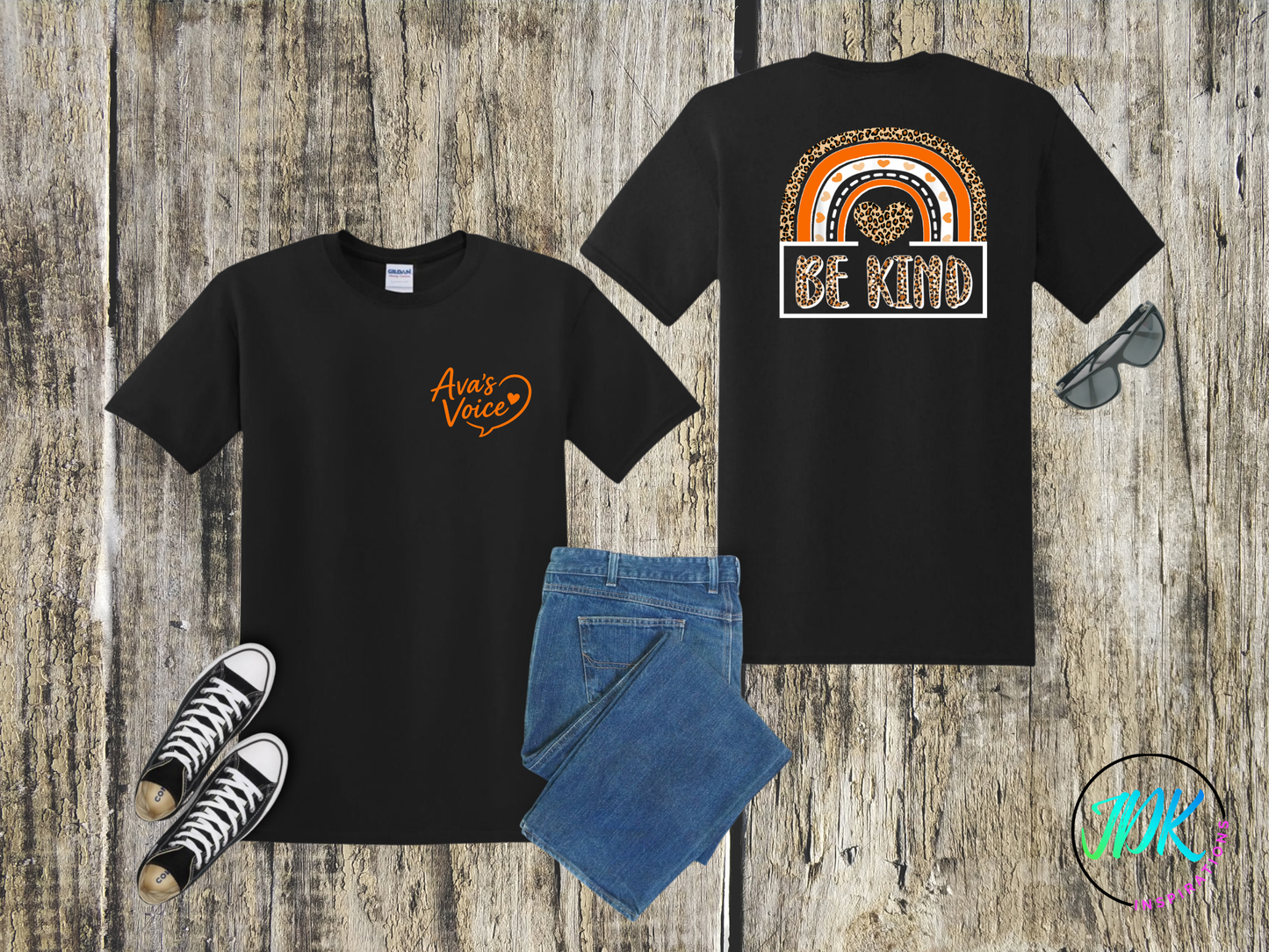Be Kind Leopard Rainbow Tee 🖤🧡