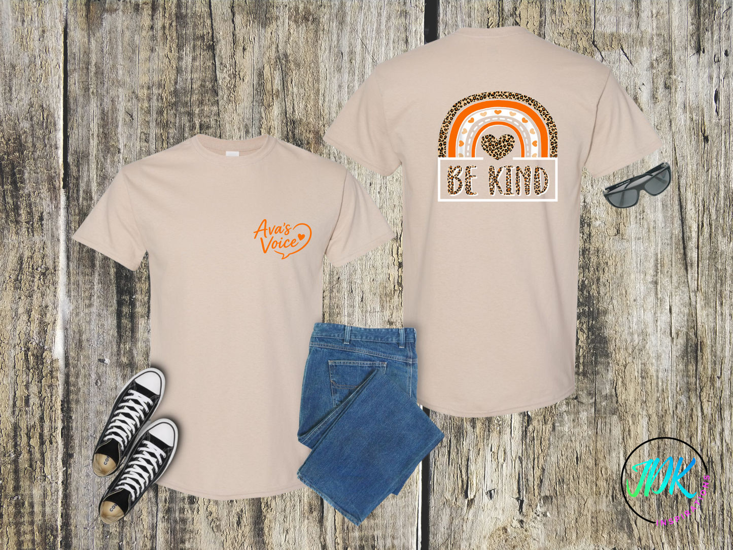 Be Kind Leopard Rainbow Tee 🖤🧡