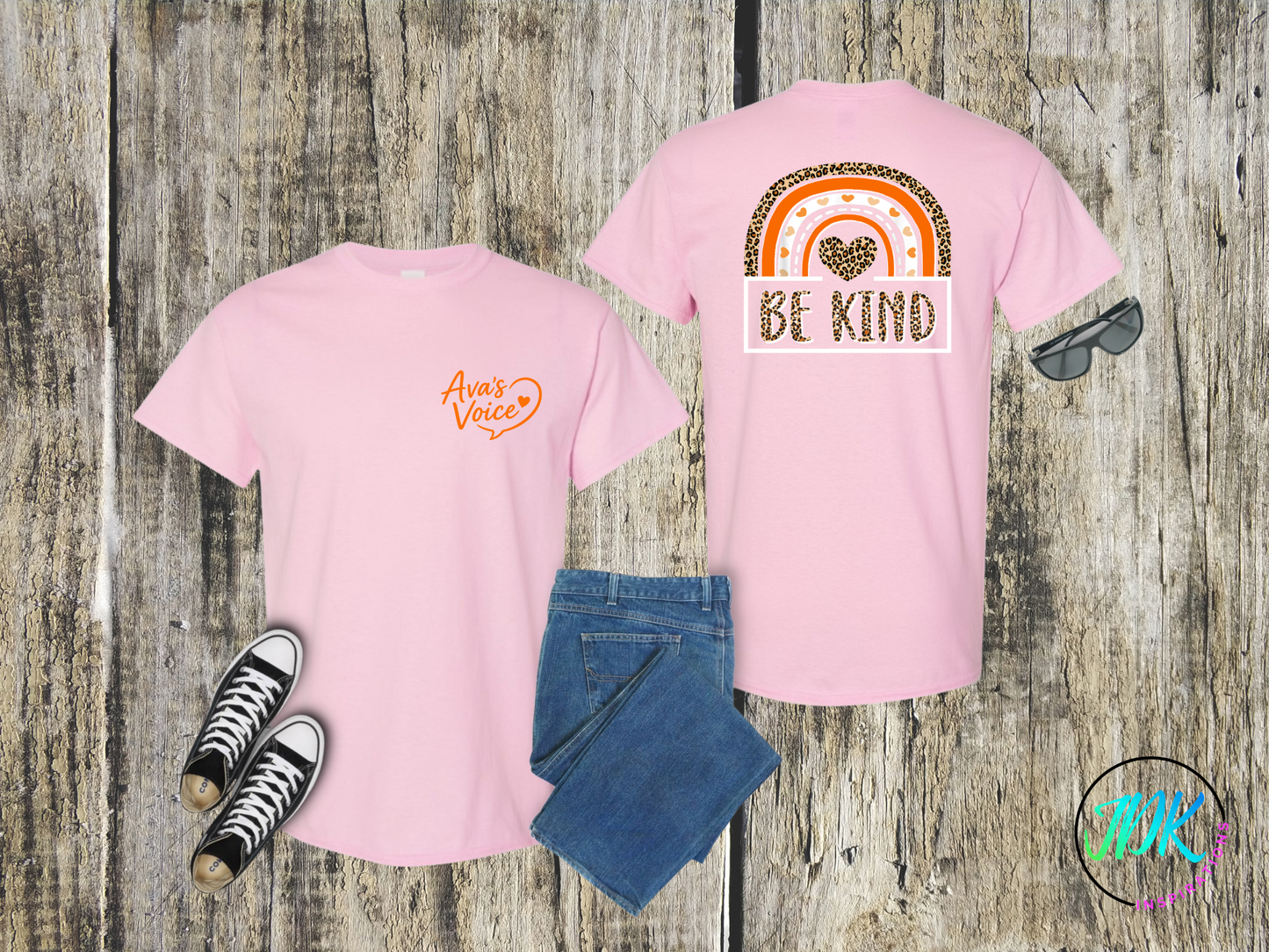 Be Kind Leopard Rainbow Tee 🖤🧡