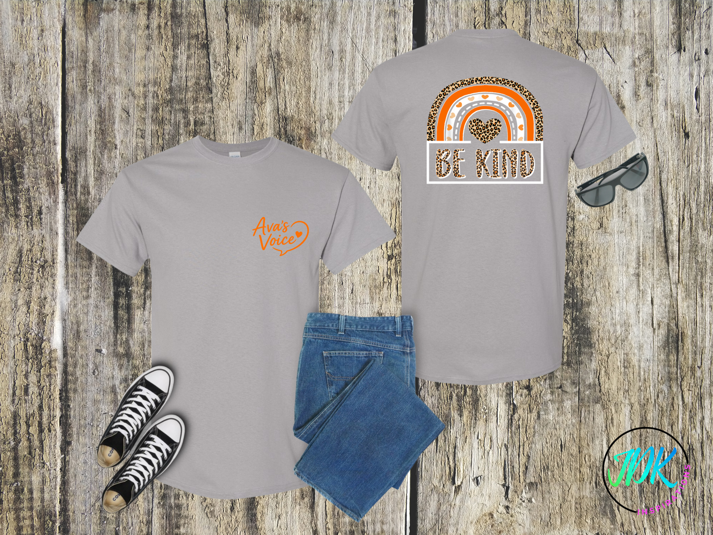 Be Kind Leopard Rainbow Tee 🖤🧡