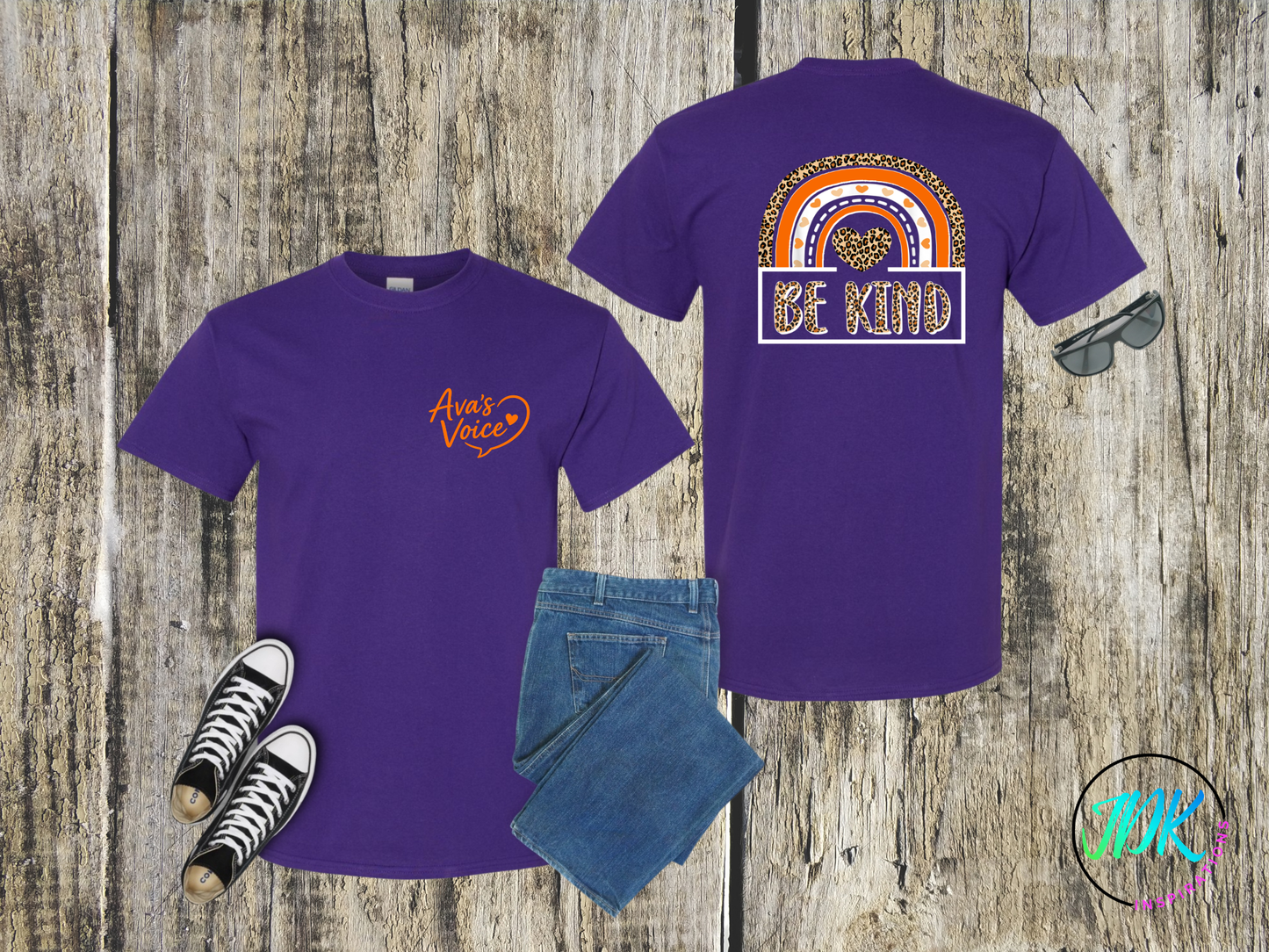 Be Kind Leopard Rainbow Tee 🖤🧡