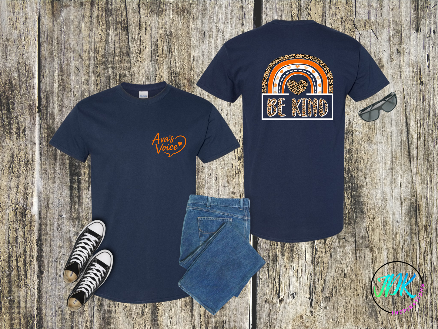 Be Kind Leopard Rainbow Tee 🖤🧡