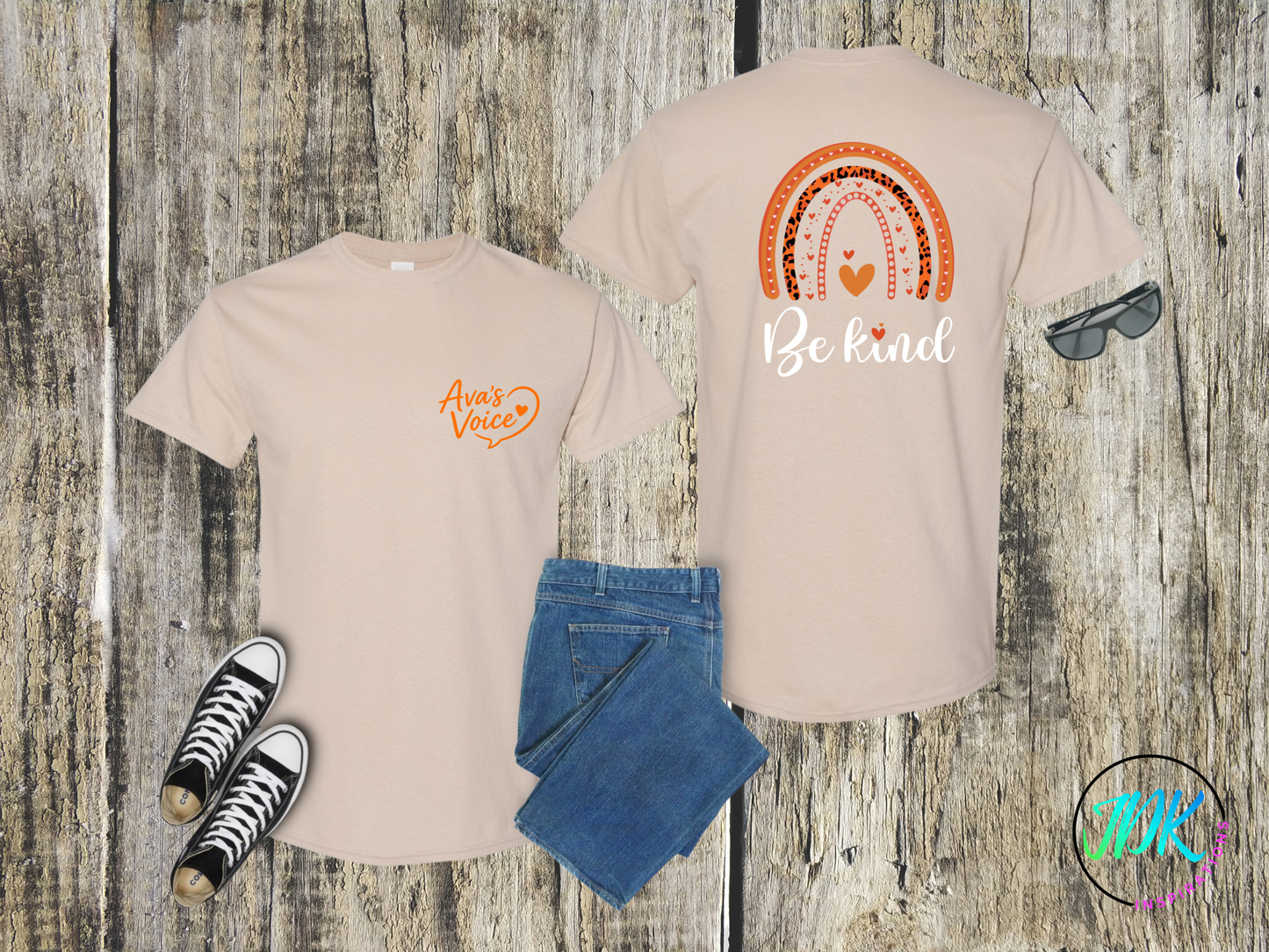 Be Kind Rainbow Tee 🖤🧡