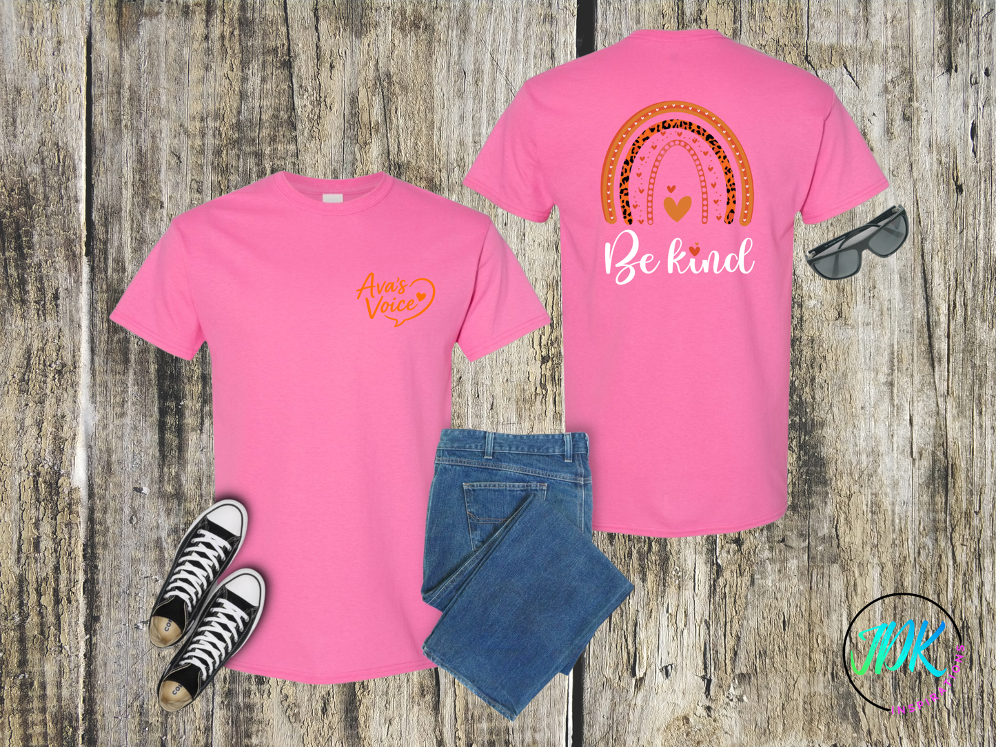 Be Kind Rainbow Tee 🖤🧡