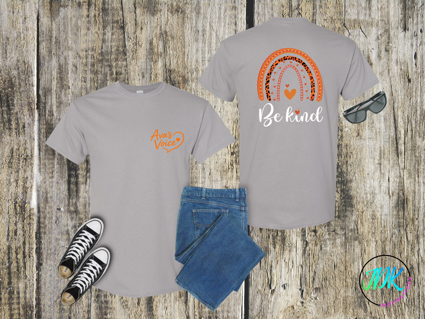 Be Kind Rainbow Tee 🖤🧡