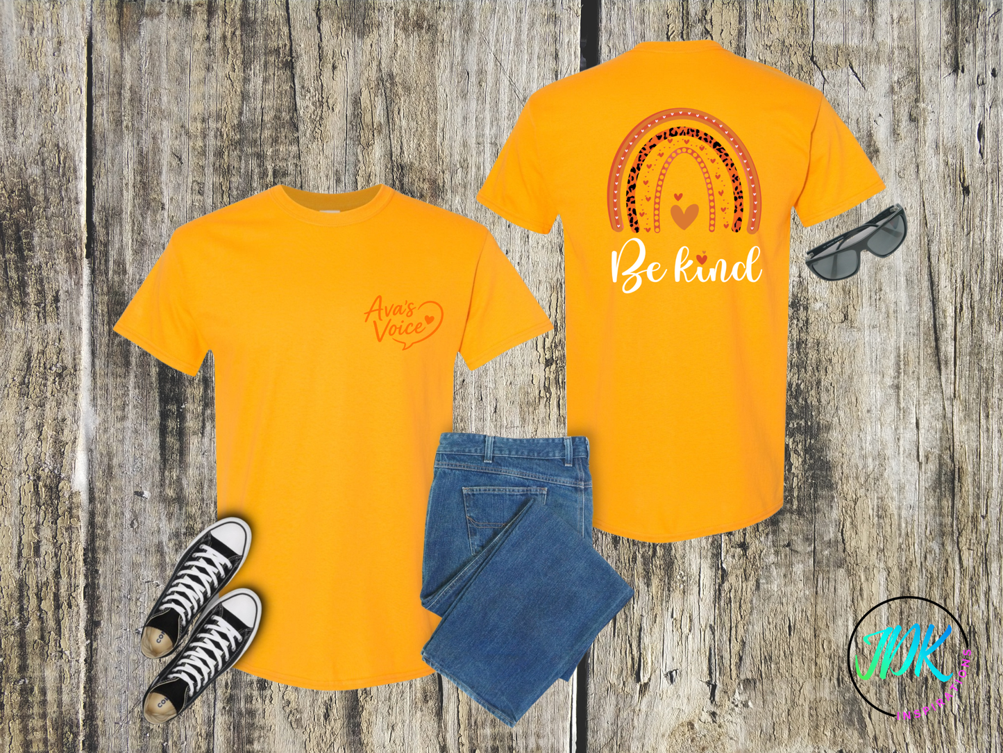 Be Kind Rainbow Tee 🖤🧡