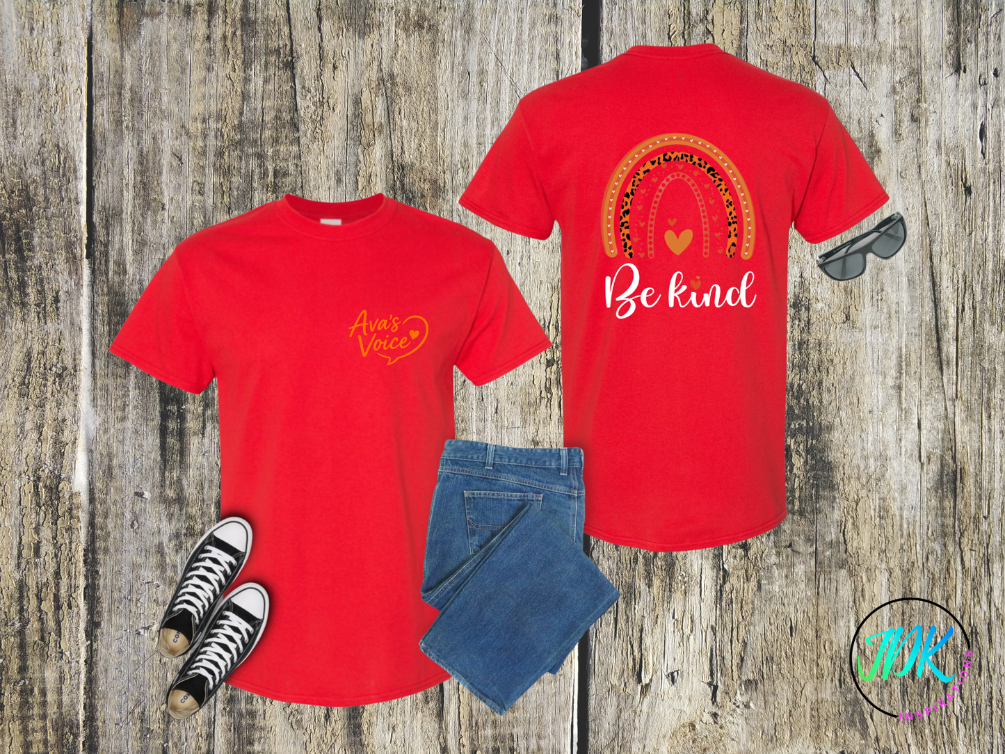Be Kind Rainbow Tee 🖤🧡