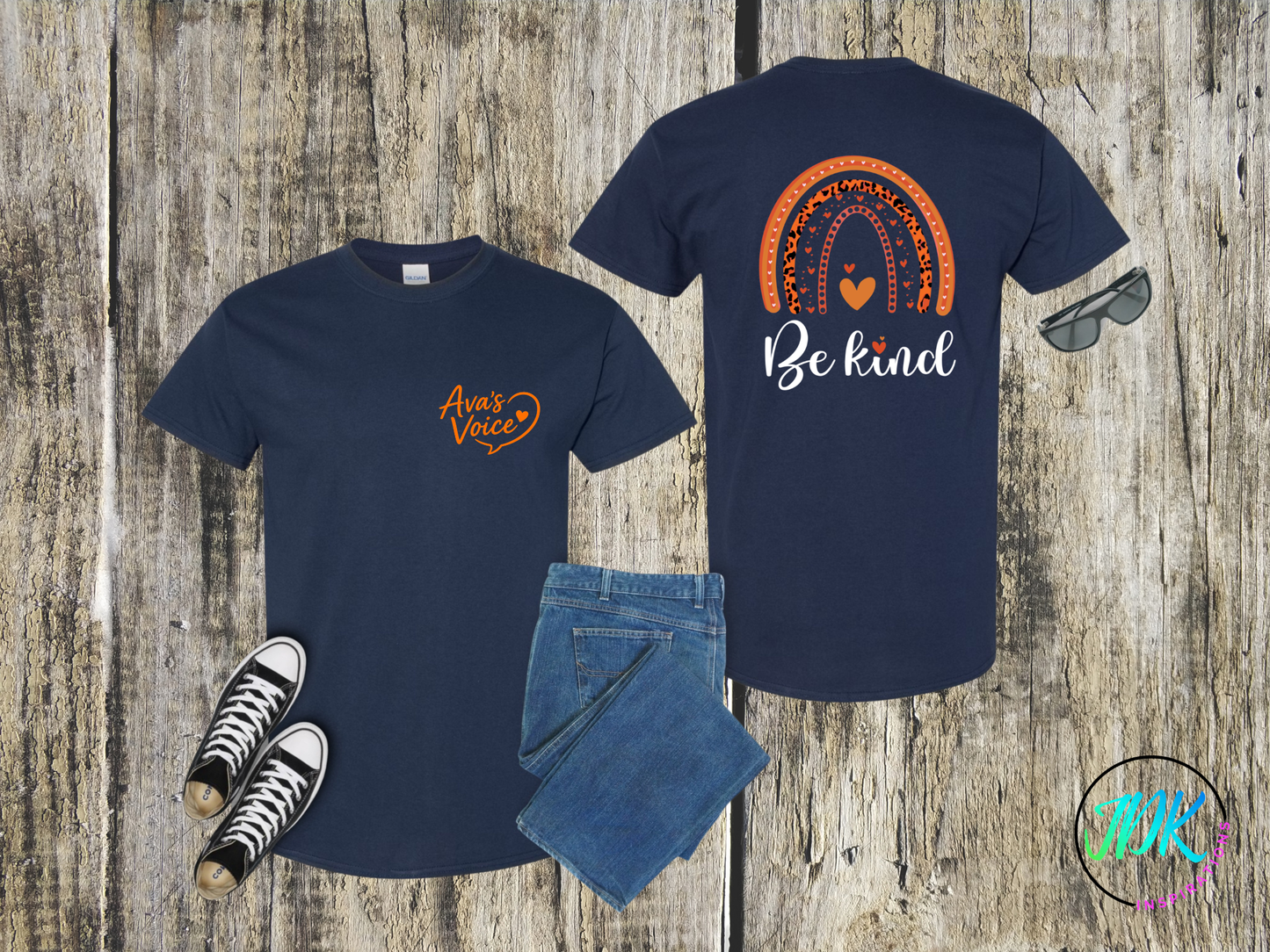 Be Kind Rainbow Tee 🖤🧡