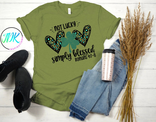 Not Lucky, Simply Blessed – Romans 4:7–8 Tee 🍀