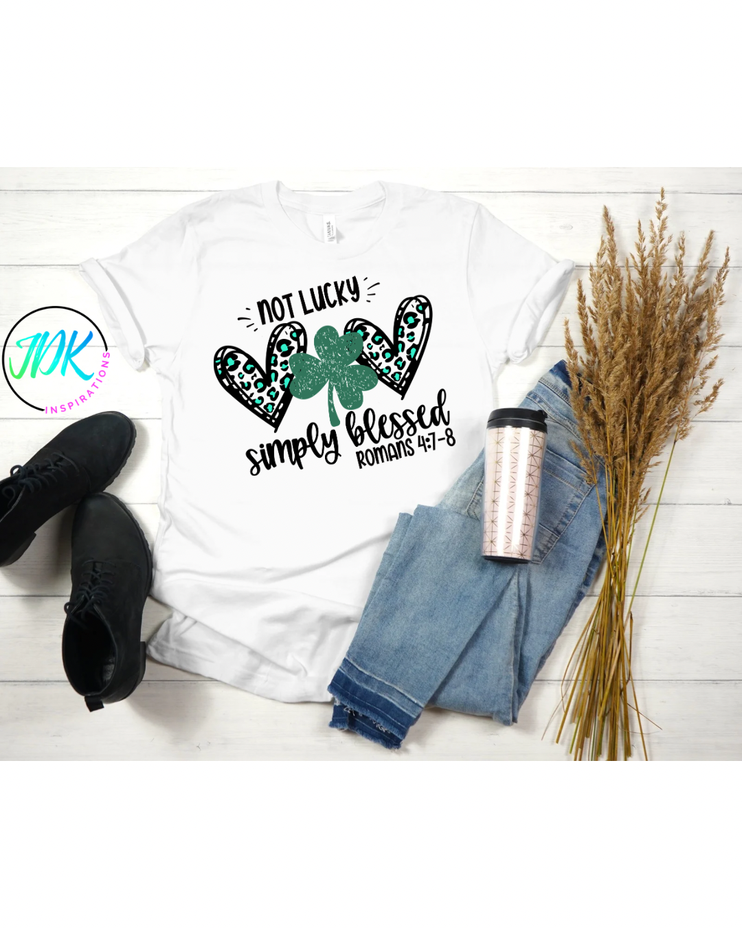 Not Lucky, Simply Blessed – Romans 4:7–8 Tee 🍀