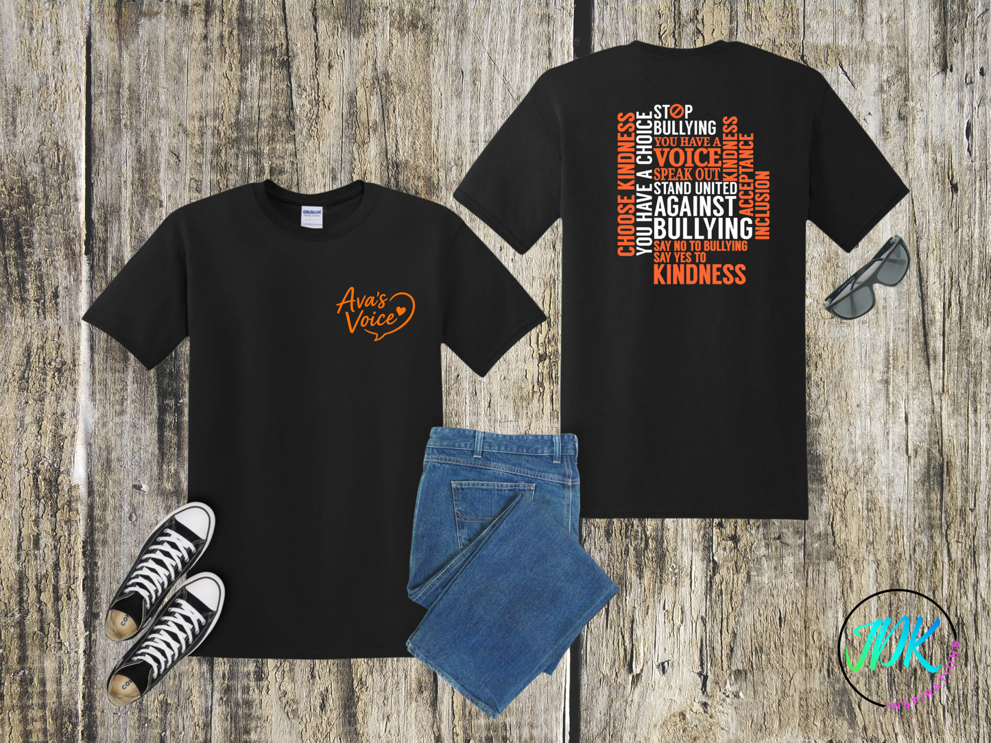 Stand Against Bullying Statement Tee 🖤🧡