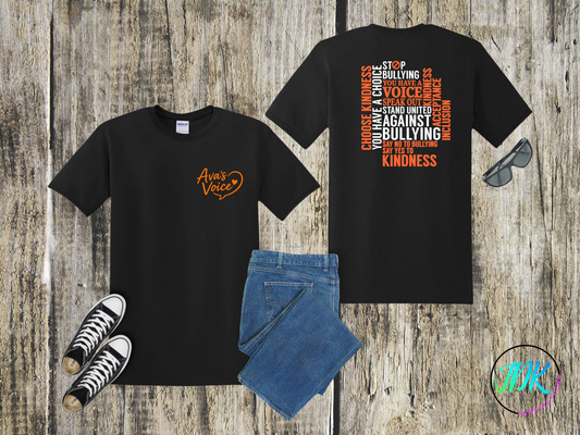 Stand Against Bullying Statement Tee 🖤🧡