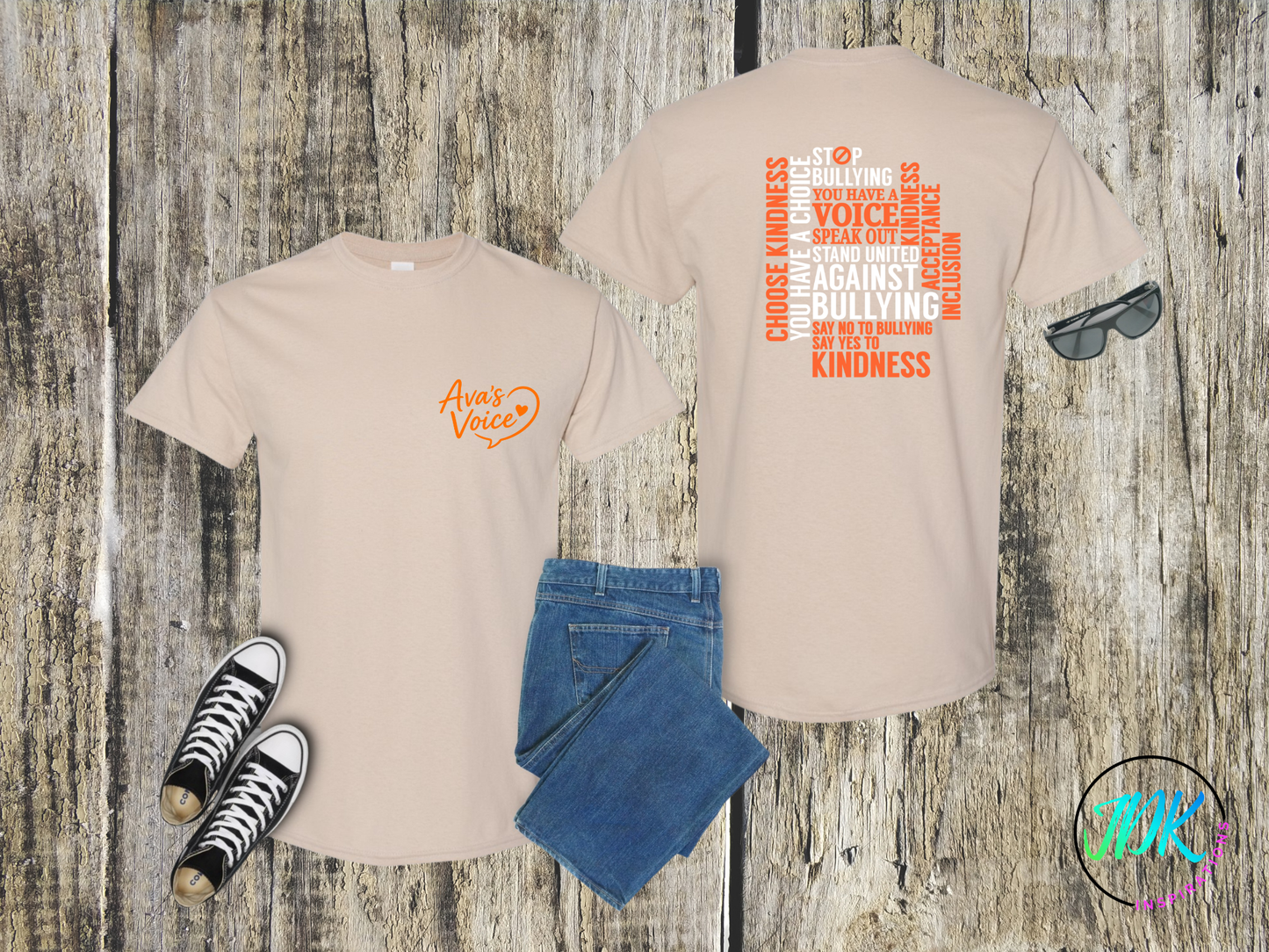 Stand Against Bullying Statement Tee 🖤🧡