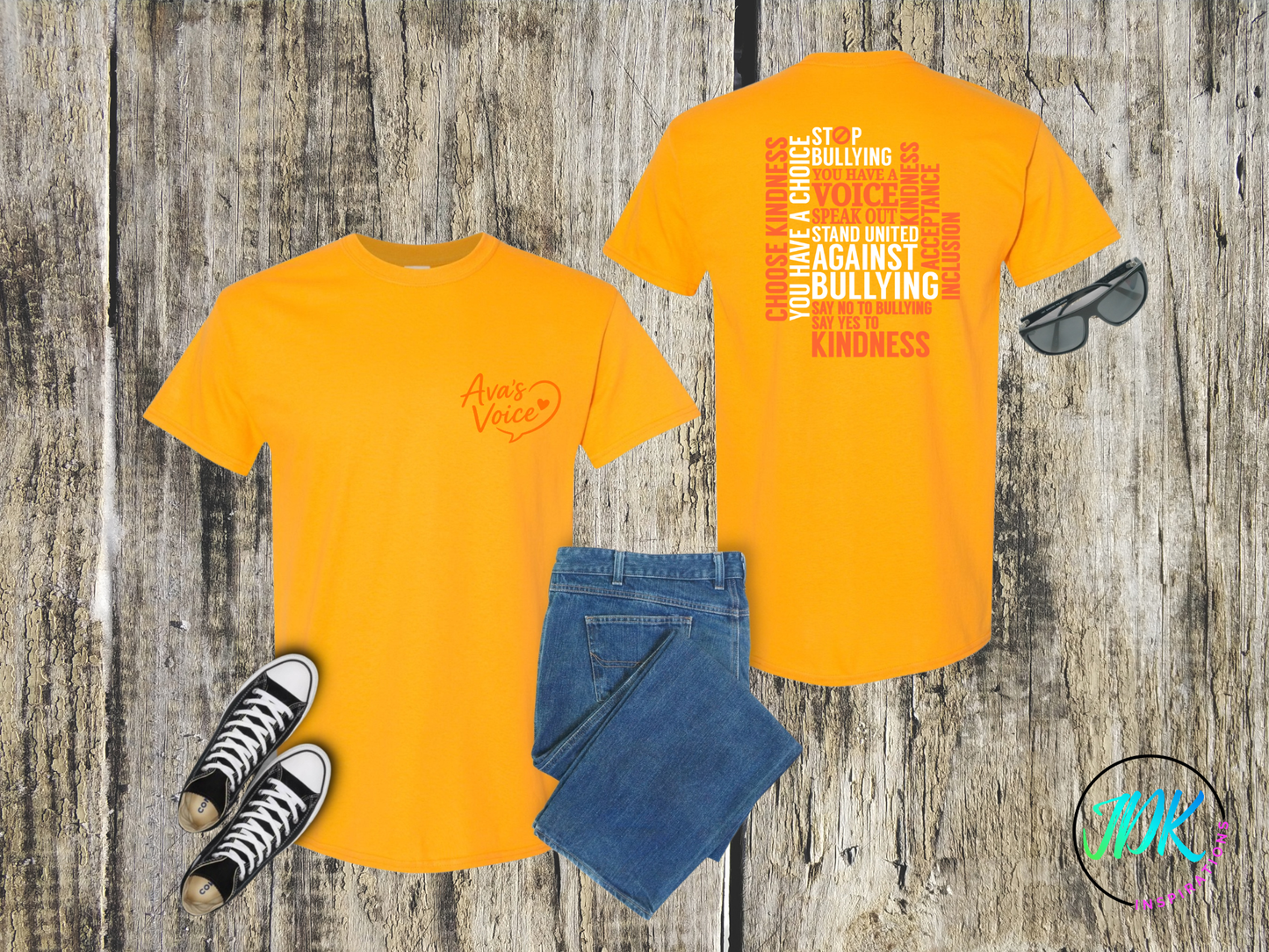 Stand Against Bullying Statement Tee 🖤🧡