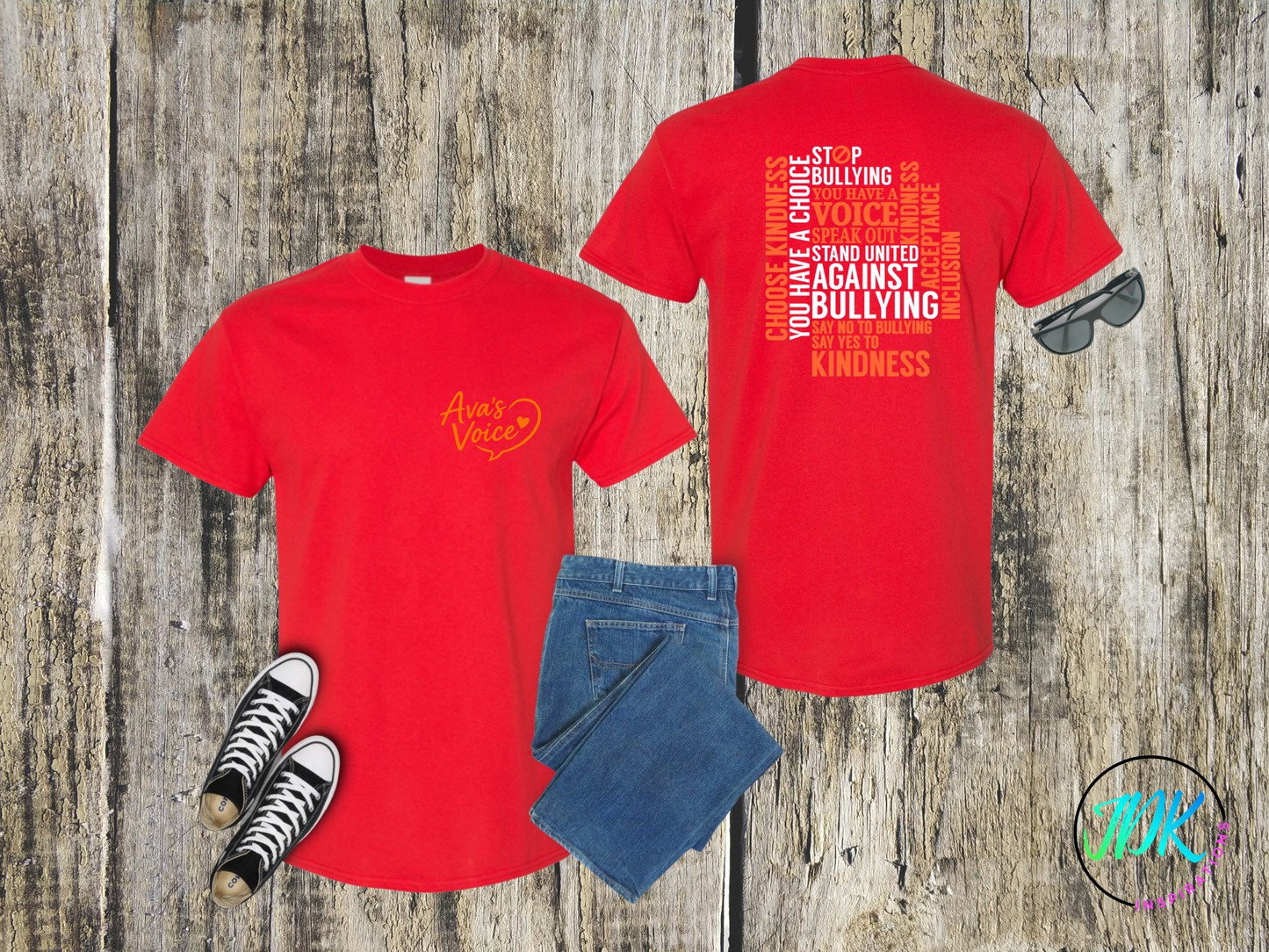 Stand Against Bullying Statement Tee 🖤🧡