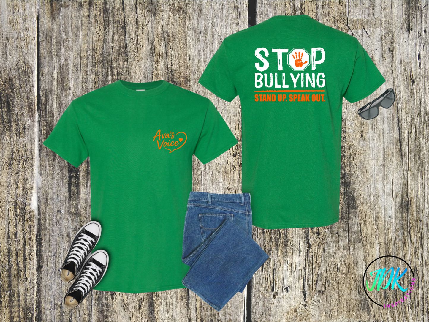 Stop Bullying – Stand Up Speak Out Tee 🖤🧡