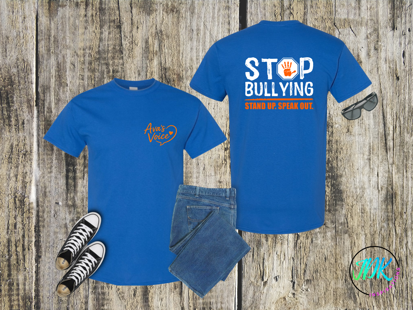Stop Bullying – Stand Up Speak Out Tee 🖤🧡