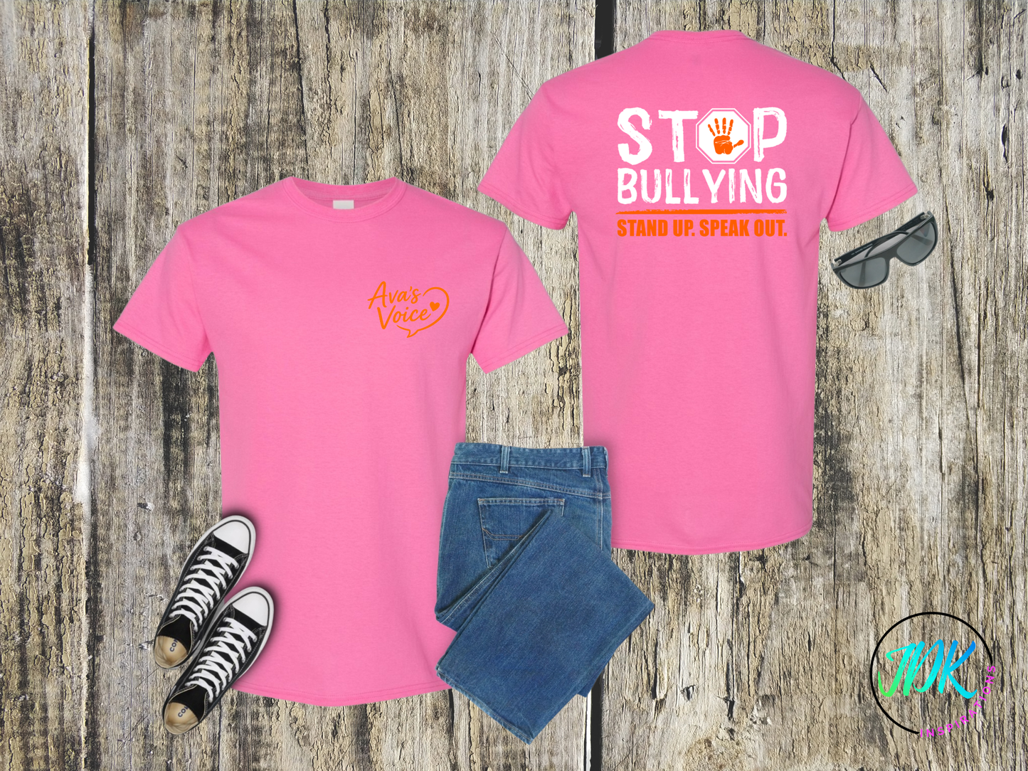 Stop Bullying – Stand Up Speak Out Tee 🖤🧡
