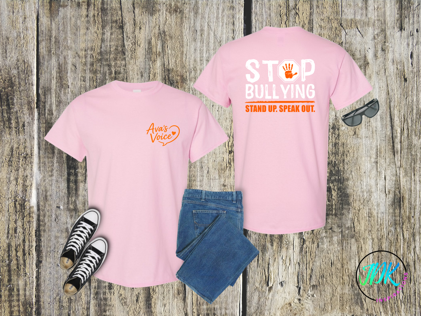 Stop Bullying – Stand Up Speak Out Tee 🖤🧡