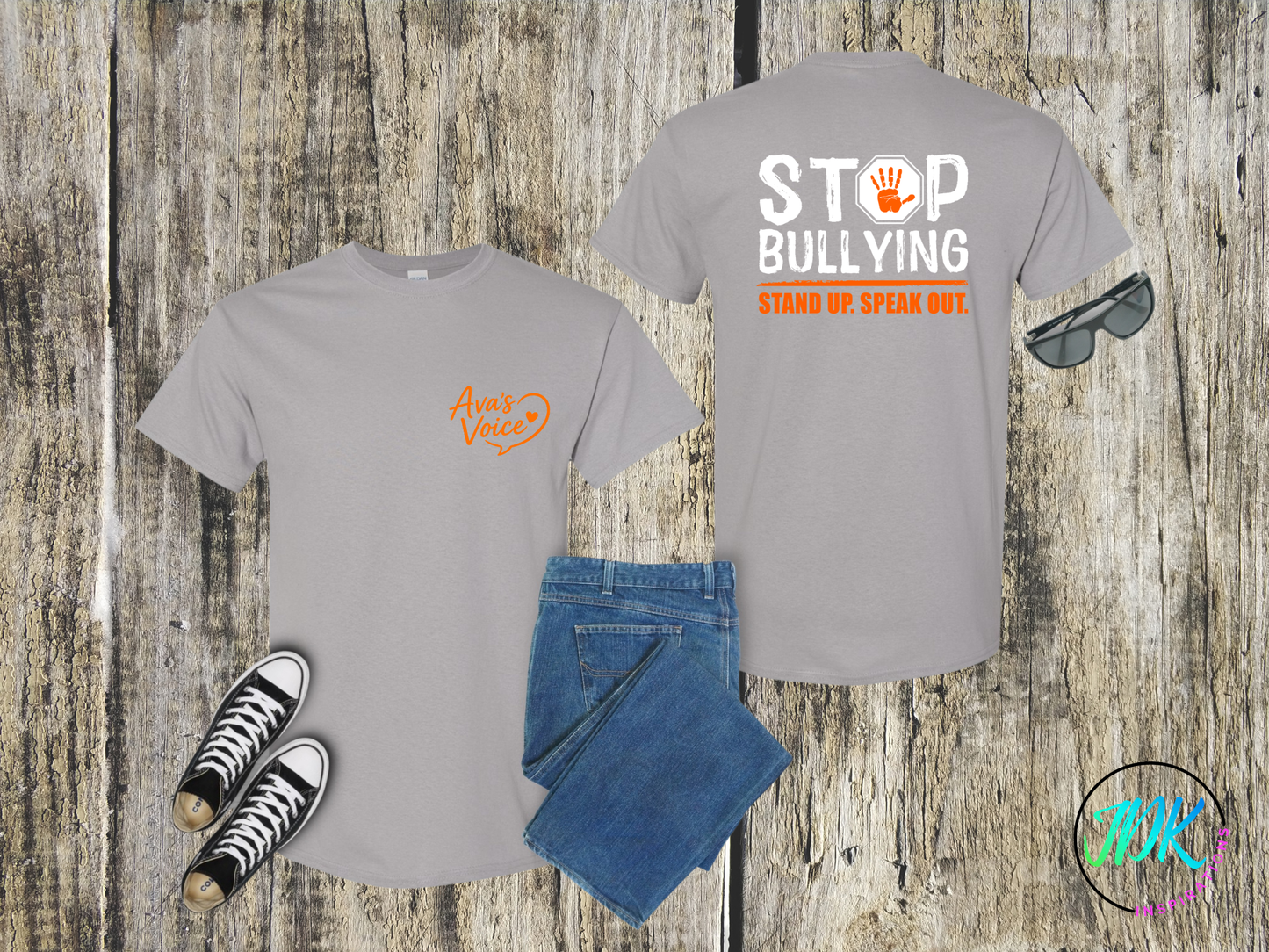 Stop Bullying – Stand Up Speak Out Tee 🖤🧡