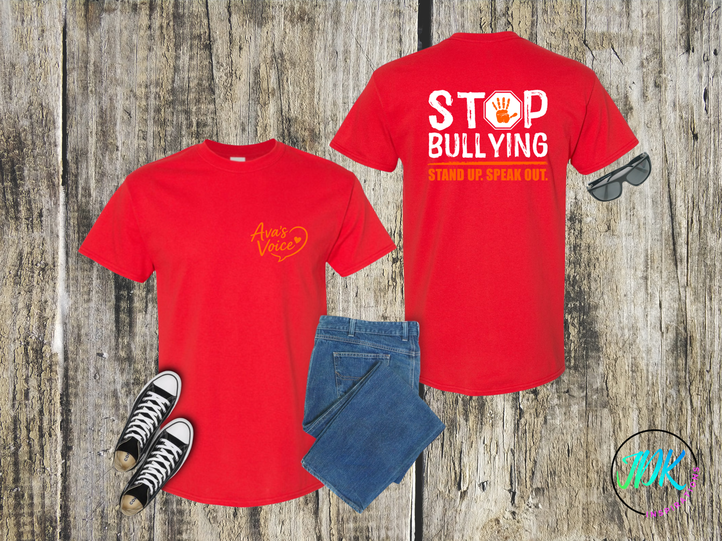 Stop Bullying – Stand Up Speak Out Tee 🖤🧡