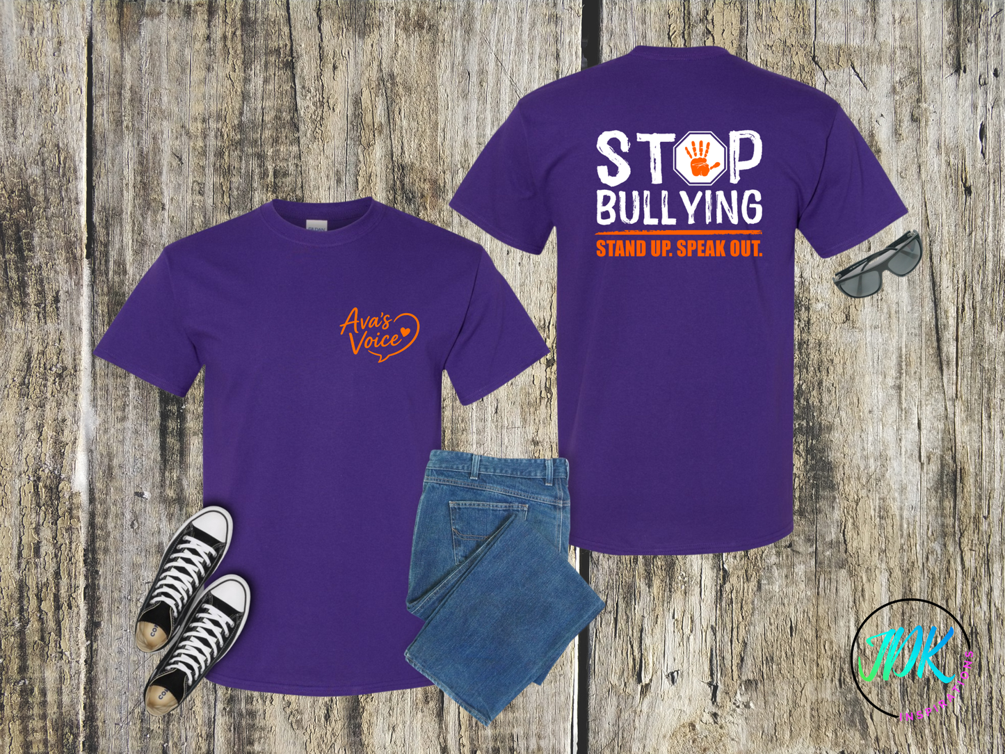 Stop Bullying – Stand Up Speak Out Tee 🖤🧡